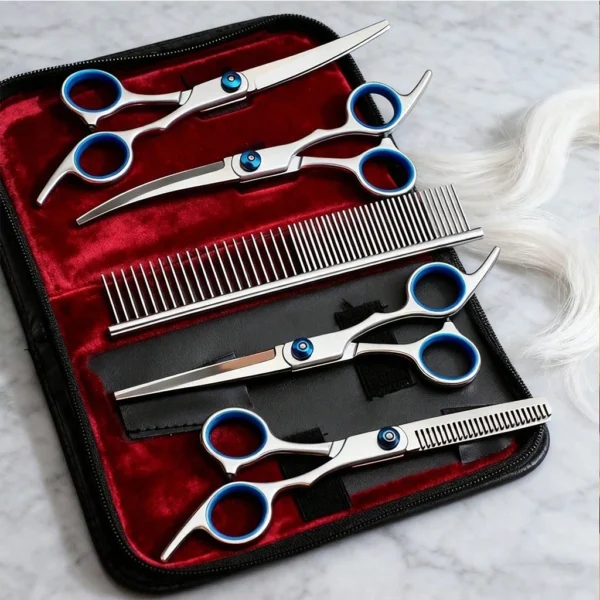 6 Pcs Professional Pet Grooming Scissors Set