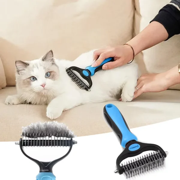 Double Sided Stainless Steel Pet Grooming Brush Dog Cat