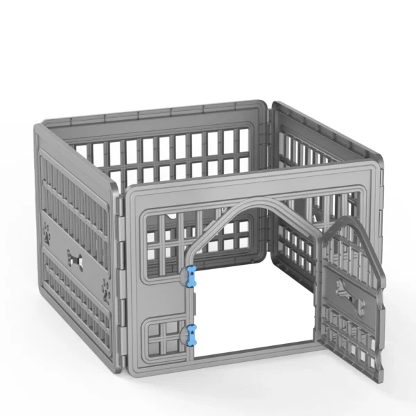 4 Panels Plastic Pet Playpen Indoor Outdoor