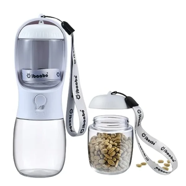 Dog Water Bottle with Food Container, Travel