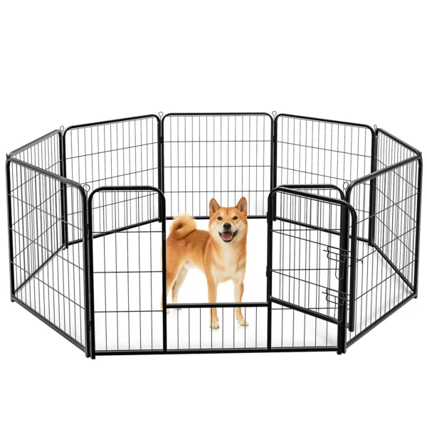 Metal 8 Panels Dog Playpen  24 Inch to 32 Inch