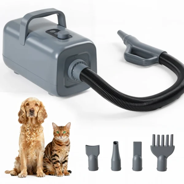 JHK 5-piece Pet Blow Dryer Grooming Vacuum Kit
