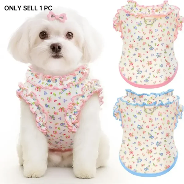 1 breathable summer shirt with ruffled sleeves,